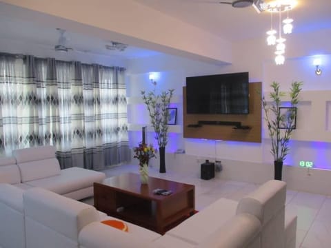 Luxury Apartment | Living room | 43-inch LED TV with satellite channels, TV