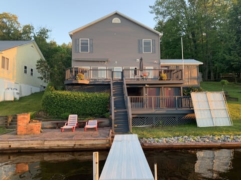 From the dock, double deck.