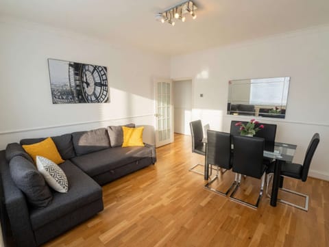 Living room with large sofabed