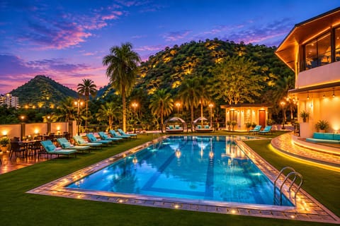 4 indoor pools, outdoor pool