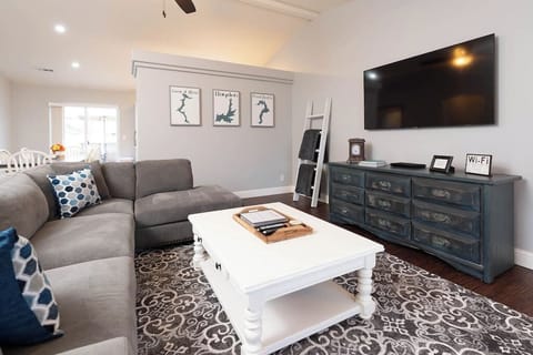 The living room has enough space for everyone to gather.