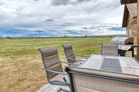 Outdoor area with BBQ grill and incredible expansive views