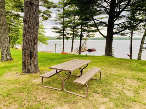 Picnic table in front yard