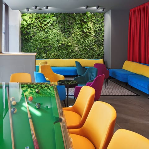 55-inch flat-screen TV with satellite channels