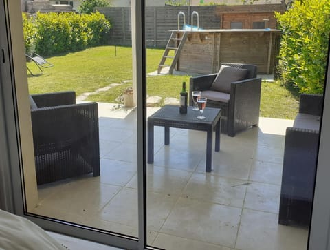 bedroom patio view
