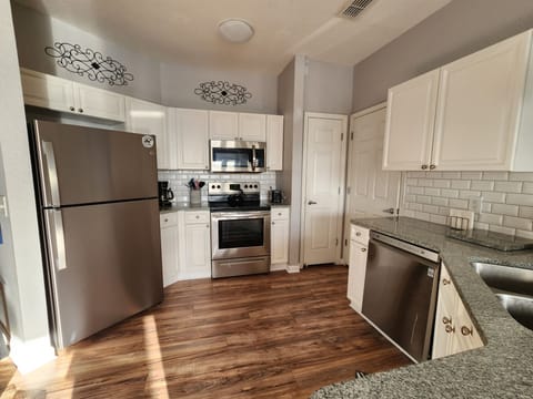 Stainless steel appliances, all new within the last two years.