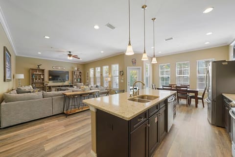 Casa Azul - Miramar Beach - Open Concept Dining, Kitchen, & Living Room