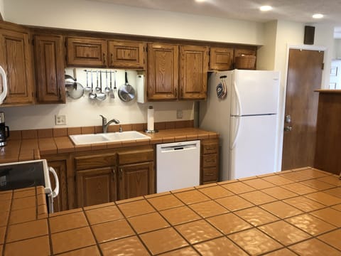 Freezer has an ice maker