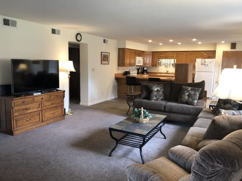 View from Front room to the kitchen