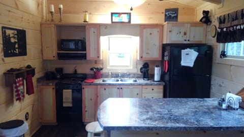 Kitchen and breakfast bar areas
