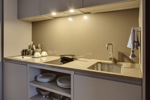 Exclusive Apartment, 1 Bedroom, Non Smoking, Kitchen | Premium bedding, down comforters, in-room safe, individually decorated