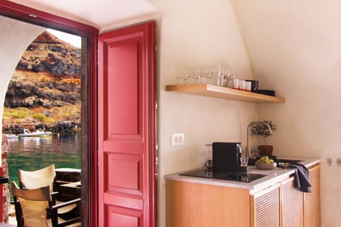 Front door that leads to front terrace