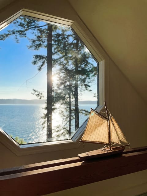 A delightful water view from the loft.

