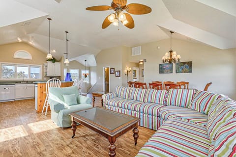 Top-Level Living Room with Deck Access