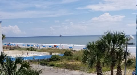 View of the beach.