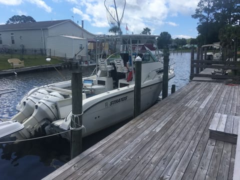 view for dock looking down canal