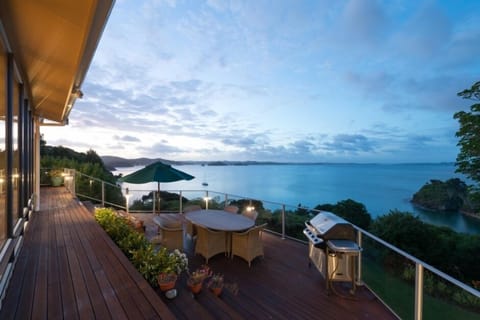 Deck and View at sunset