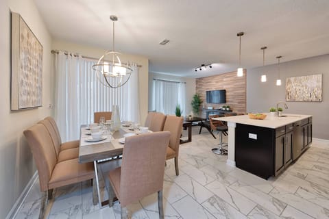 Dining area and kitchen