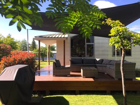 Deck with outdoor furniture and BBQ