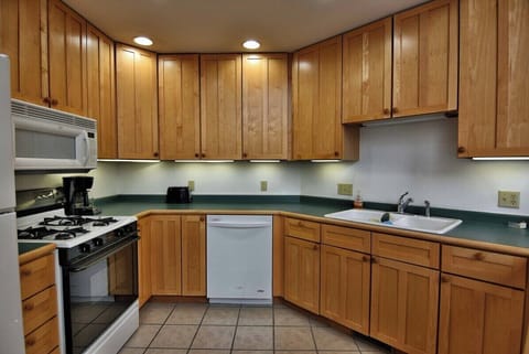 2 kitchens this one is located on the main floor fully equipped including a dishwasher.