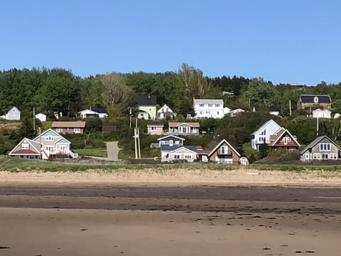 The beach village of Port Hood.Beth's Cottage is  right behind the brown A-frame