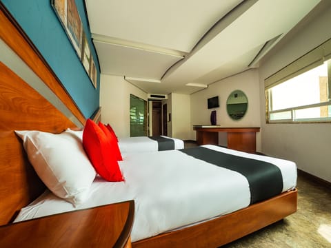 Standard Room, 2 Double Beds | Free WiFi, bed sheets, wheelchair access