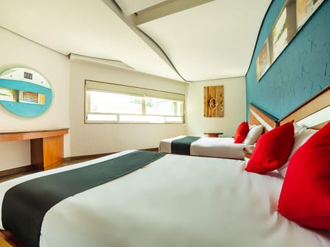 Standard Room, 2 Double Beds | Free WiFi, bed sheets, wheelchair access