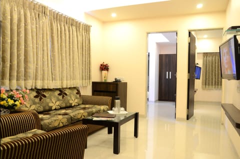 Family Suite, 2 Bedrooms (AC) | Living area | LED TV