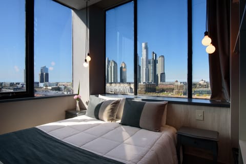 Premium bedding, down comforters, memory foam beds, minibar