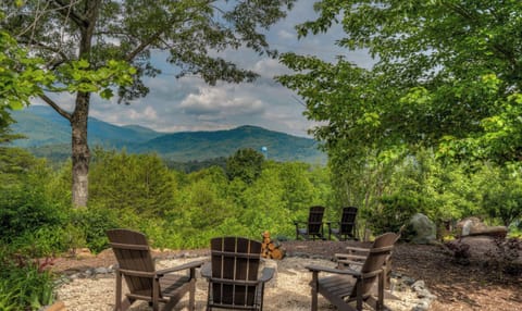 Additional view of firepit overlooking the mountains