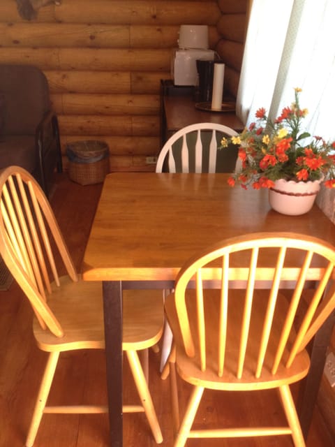 Dining with a view from the Elk Cabin.
