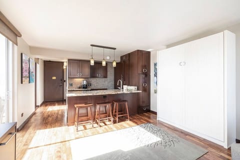 Wallbed opens up the space for comfortable day living.