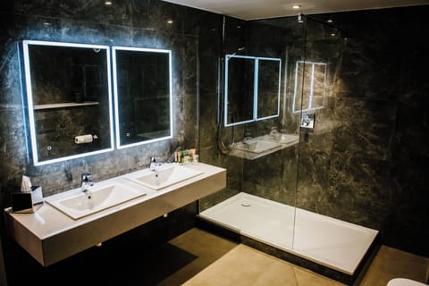 Superior Suite | Bathroom | Shower, free toiletries, hair dryer, towels