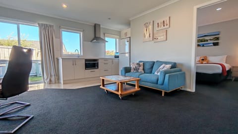Private living area and kitchen