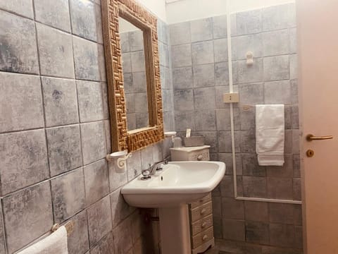 Shower, free toiletries, hair dryer, bidet