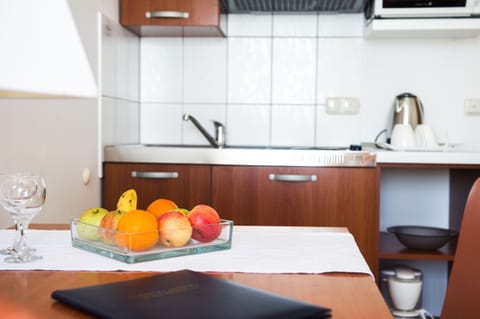 Studio (A1) | Private kitchen | Fridge, electric kettle