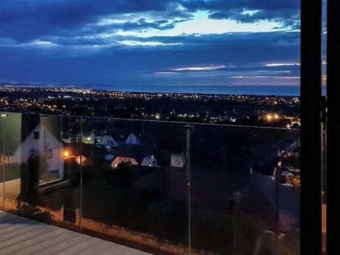 Stunning night-time views over Prestatyn | Hillside Retreat, Prestatyn