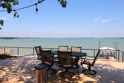 Concrete Patio and Turf by the water.  Your own private piece of Lake Bridgeport