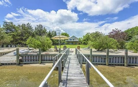 View from floating dock to backside of the vacation home!