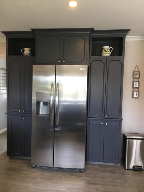 Coffee bar to right pantry to the left