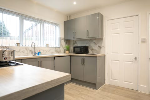 Family Apartment | Private kitchen | Full-size fridge, microwave, oven, stovetop