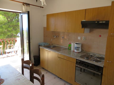 Standard Apartment, Sea View | Private kitchen | Fridge, electric kettle