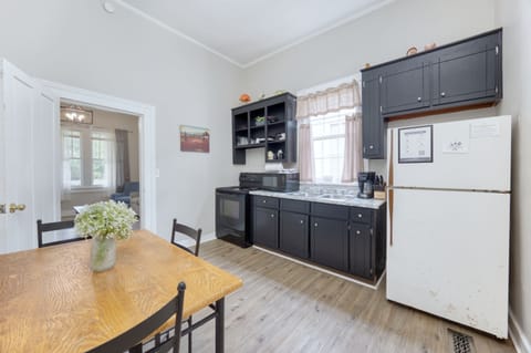 Dining room and kitchen area