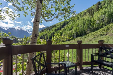 Wonderful views from the deck of Ajax Peak at the end of the Telluride box canyon