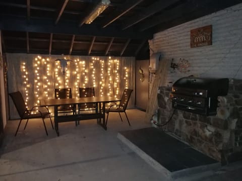 BBQ area, pool side.