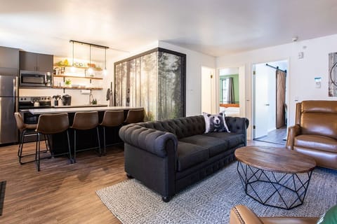 living room & open kitchen