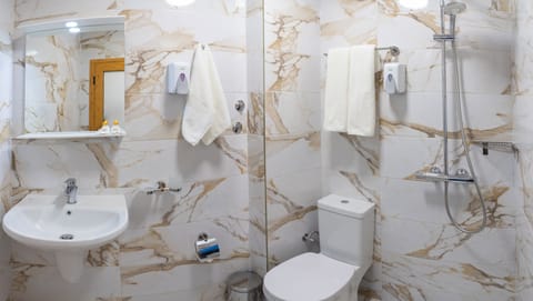 Double or Twin Room | Bathroom | Hair dryer, towels, shampoo