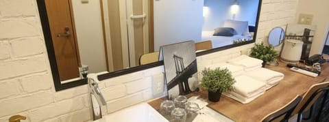 Desk, free WiFi, bed sheets