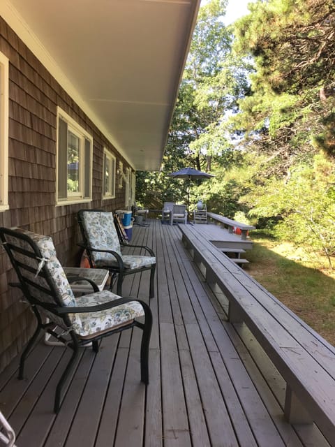 Enjoy the private back porch