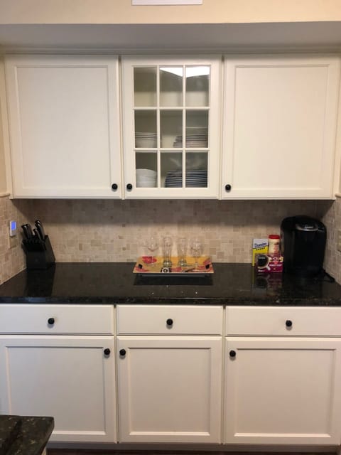 Fully stocked kitchen and beverage station